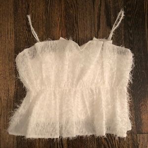 BNWT ZARA CROP TEXTURED TOP SIZE SMALL